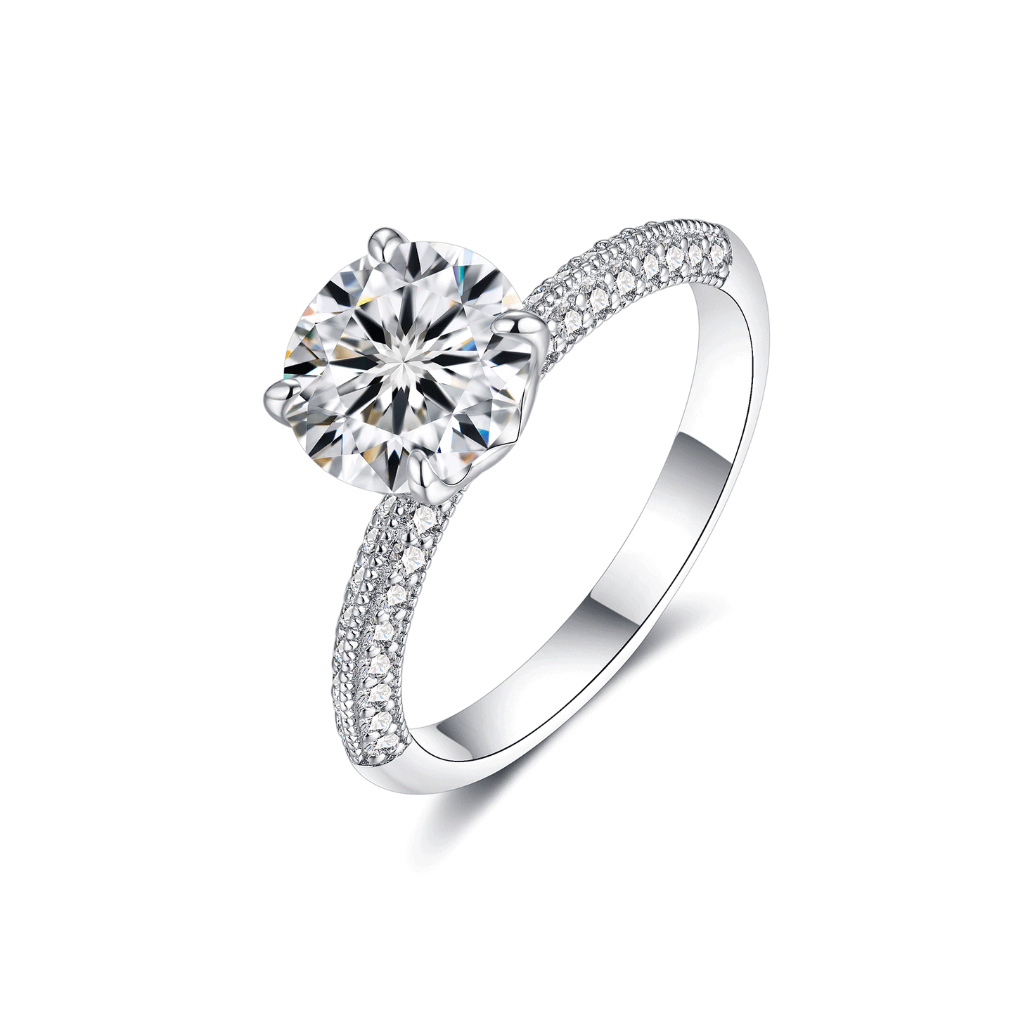 Solitaire Engagement Moissanite Promise Rings for Her