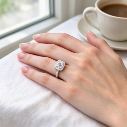 Moissanite Necklace, Earrings & Ring — Sold Separately or as a Set