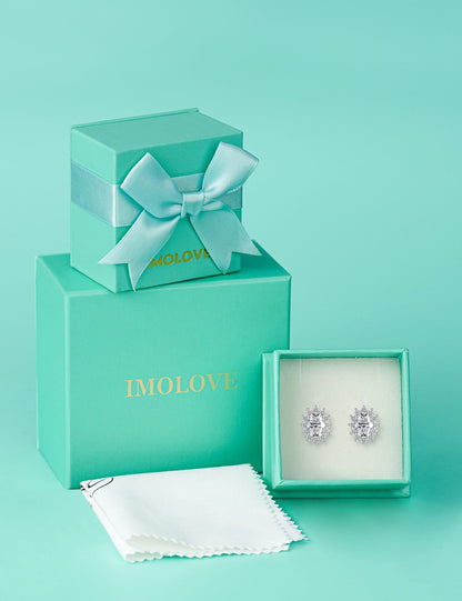Oval Cut Moissanite Hypoallergenic Stud Earrings for Women 1.5 Carat